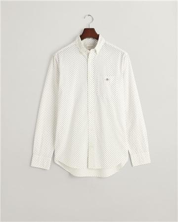 Gant Reg Micro Print Shirt - Beige - XL