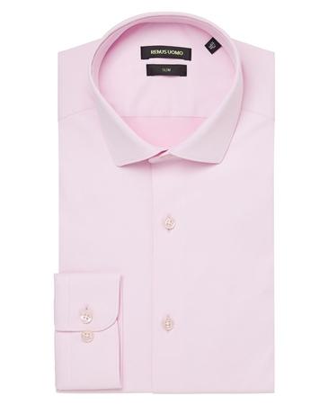 Remus Uomo Kirk Slim Fit Shirt - Light Pink - 16.5