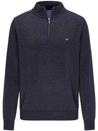Fynch Hatton Troyer-Zip Sweater - Navy - L