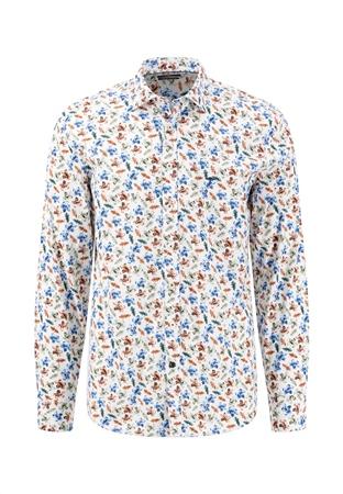 Fynch Hatton Print Shirt - Orange - L