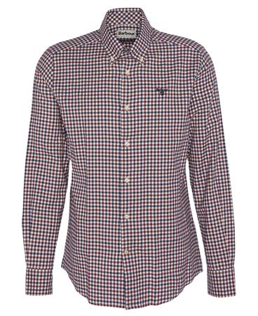 Barbour Finkle Tailored Gingham Check Shirt - Wine - 2XL