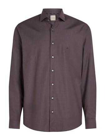 Calvin Klein Twill Multi Check Shirt - Wine - S