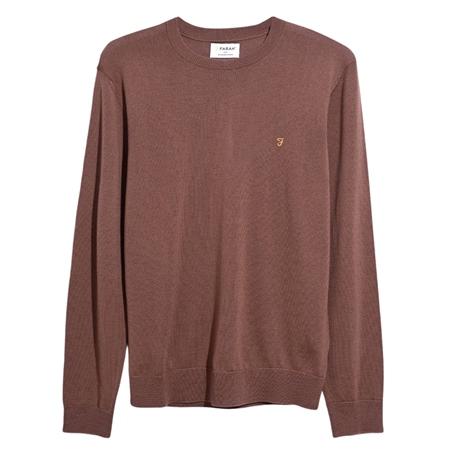 Farah Mullen Merino Crew Neck Sweater - Beige - M