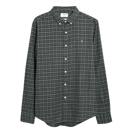 Farah Alban Check Shirt - Navy - M