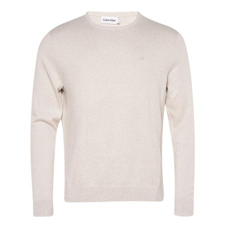 Calvin Klein Two Tone Crew Neck Sweater - Beige - L