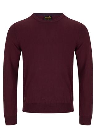 6th Sense Cash Crew Sweater - Wine - M
