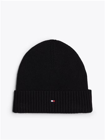 Tommy Hilfiger Flag Beanie with Cashmere - Black - One