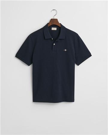 Gant Textured Polo Shirt - Navy - M