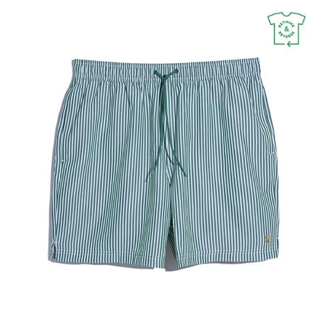 Farah Colbert Seersucker Swim Shorts - Green - XS