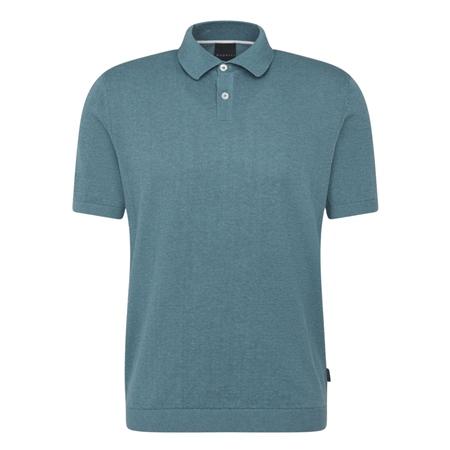 Bugatti Mens Knitted Polo Shirt - Green - M