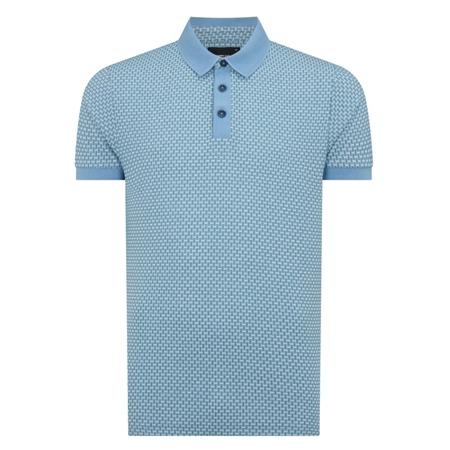 Remus Uomo Tapered Fit Cotton-Blend Polo Shirt - Blue - M