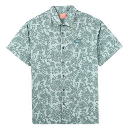 Oxbow Barrel Print Shirt - Eucalyptus Green - S