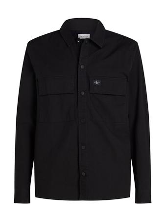Calvin Klein Jeans Cargo Cotton Ripstop Overshirt - Black - XS