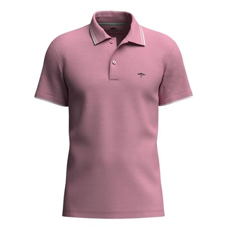 Fynch Hatton Contrast Tipping Polo Shirt - Light Peony - XL