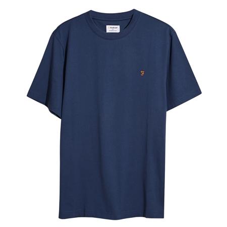 Farah Danny Organic Cotton Regular Fit T-shirt - Sigil Blue - XS