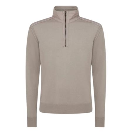 Belstaff Kilmington Quarter Zip Jumper - Pumice Grey - L