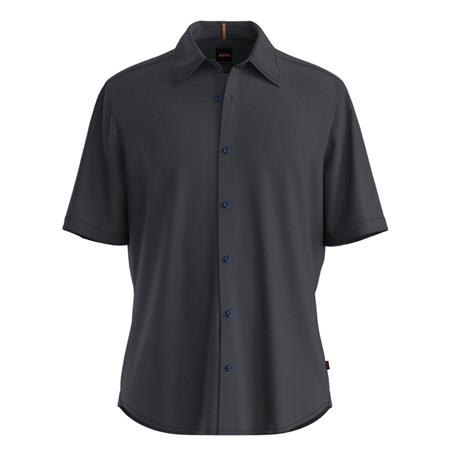 Boss Rash 2 Oxford Cotton Shirt - Navy - M