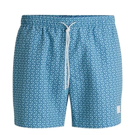 Boss Vibe Print Swim Shorts - Blue - S