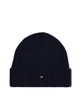 Tommy Hilfiger Flag Embroidery Beanie With Cashmere - Blue - One