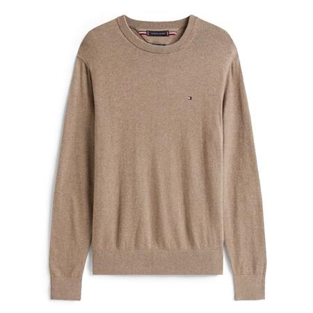 Tommy Hilfiger Crew Neck Jumper With Cashmere - Beige - L