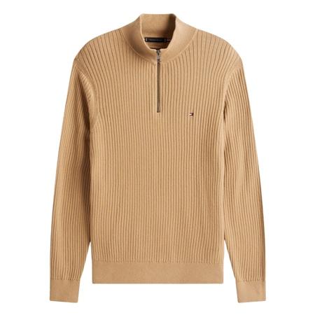 Tommy Hilfiger Quarter-Zip Jumper With Cashmere - Beige - 2XL