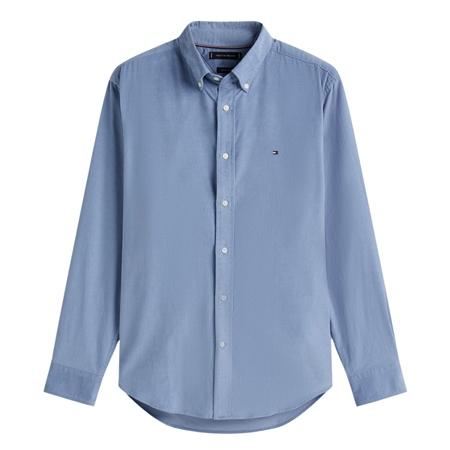 Tommy Hilfiger Flag Embroidery Corduroy Shirt - Blue - XL