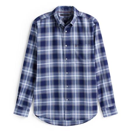 Tommy Hilfiger Regular Fit Check Twill Shirt - Navy - M