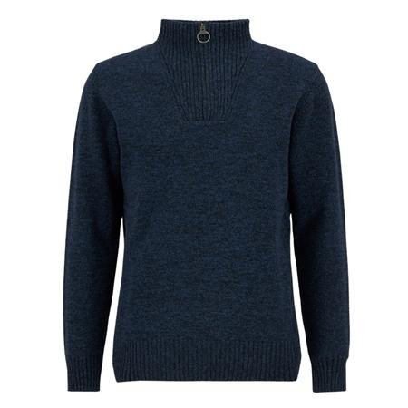 Barbour Essential Lambswool Half Zip Knit Jumper - Navy - M