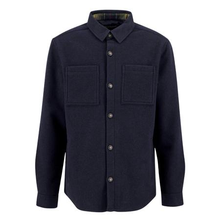 Barbour Marlow Tailored Wool Blend Overshirt - Navy - S