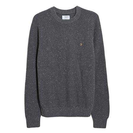 Farah Sage Nepped Sweater - Grey - XL