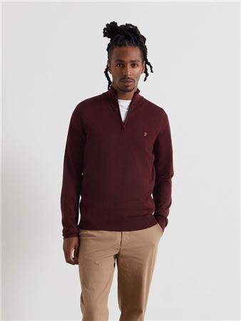 Farah Redchurch Merino Wool Sweater - Wine - L