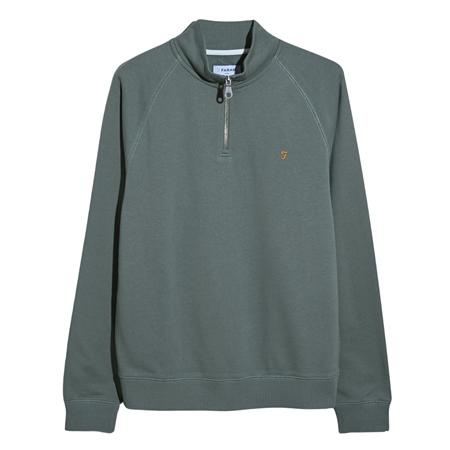 Farah Jim 1/4 Zip Sweatshirt - Green - L