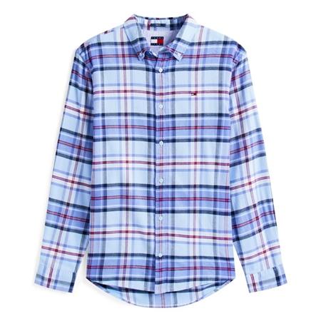 Tommy Jeans Regular Fit Check Flannel Shirt - Blue - M