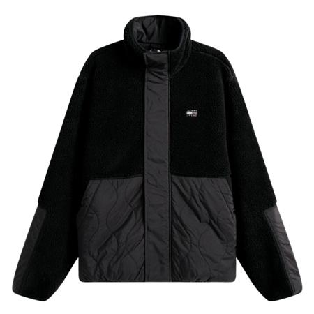 Tommy Jeans Quilted Teddy Relaxed Jacket - Black - S