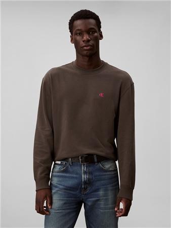 Calvin Klein Jeans Cotton Terry Mono Logo Sweatshirt - Grey - L