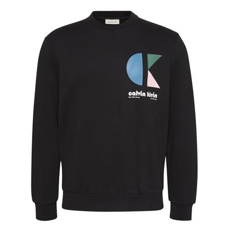 Calvin Klein Jeans Bauhaus Graphic Logo Sweatshirt - Black - L