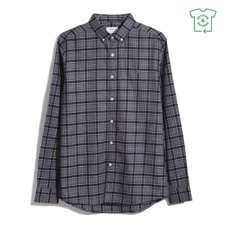 Farah Fraser Check Shirt - Charcoal - XL