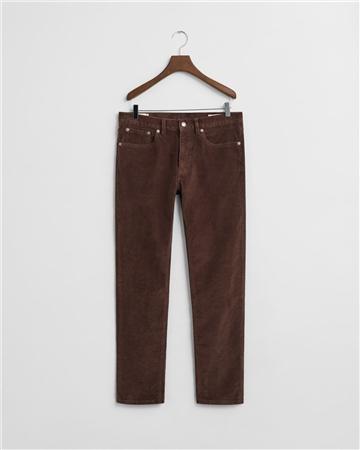 Gant Slim Fit Corduroy Jeans - Brown - 34/30