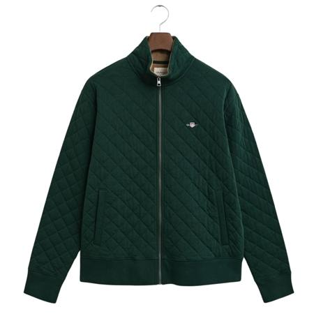Gant Quilted Cord Collar Full Zip Jacket - Green - XL