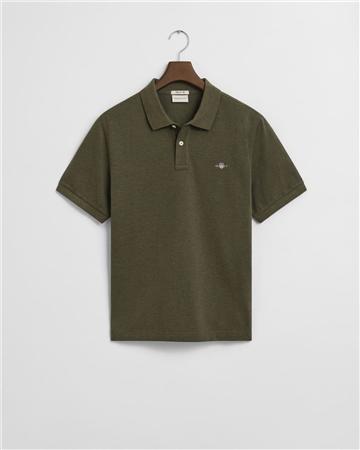Gant Regular Fit Shield Piqué Polo Shirt - Green - M