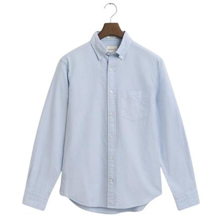 Gant Regular Fit Oxford Dobby Dot  Shirt - Blue - M