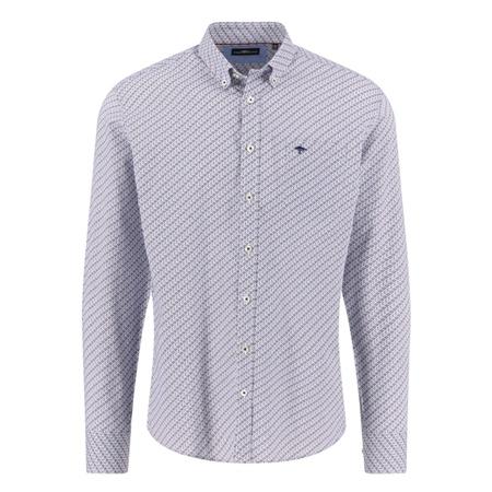 Fynch Hatton Seasonal Combi Print Button Down Shirt - Wine - L