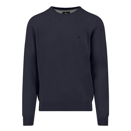 Fynch Hatton Fine Cotton Crew Neck Sweater - Navy - 2XL