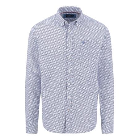 Fynch Hatton Graphic Print Cotton Button Down Shirt - Multi - M