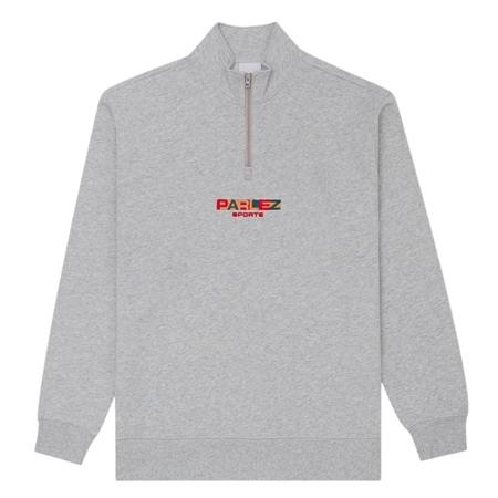 Parlez Ora 1/4 Zip Sweatshirt - Heather Grey - S