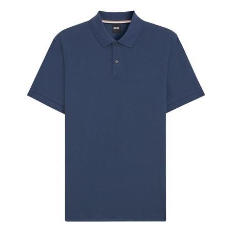Boss Pallas Cotton Pique Polo Shirt - Blue - 2XL