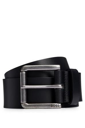 Boss Joris Leather Belt with Roller Buckle - Black - 85