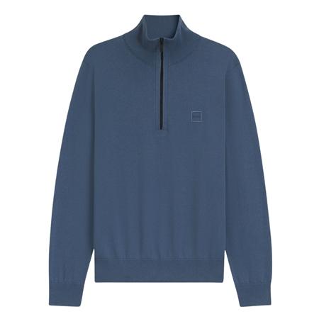 Boss Kanobix_S Zip-neck Sweater- Blue - L