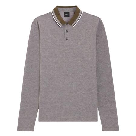 Boss H-Pittman Long Sleeve Polo Shirt - Green - L