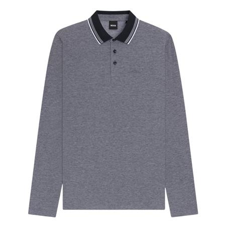 Boss H-Pittman Long Sleeve Polo Shirt - Navy - L